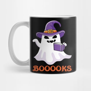 Halloween Booooks Ghost Reading Mug